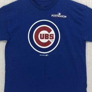 MLB Chicago Cubs 2017 Postseason T-Shirt Blue XL Youth Team Athletics‎ Cotton